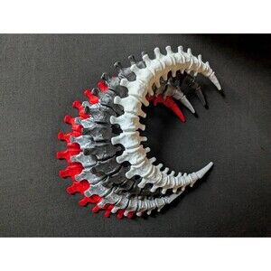 Spinal Moon Decor - Anatomical Crescent Spine Art - 3D Printed Macabre Gothic